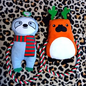 Merry and bright Xmas Dog pull toys new with tag